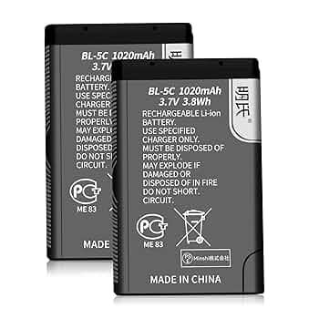 あ バッテリー Amazon | 明氏 NOKIA対応 2323 Classic 電池(2個セット) 対応用